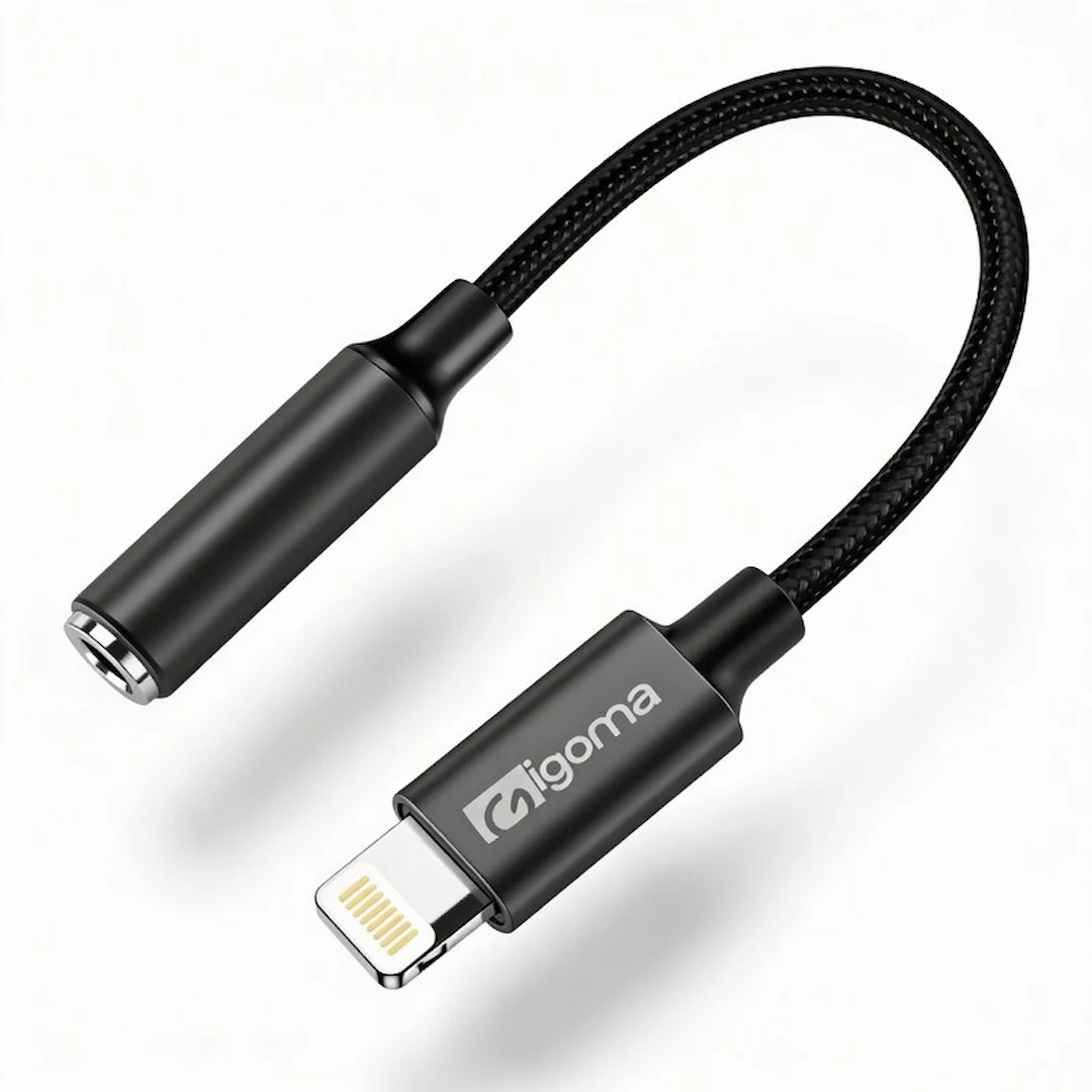 IG-CAB-ADA-AD03-LY3.5-NEG.2 Cable Igoma Adaptador Lightning - 3.5 Aux Negro - Image 1
