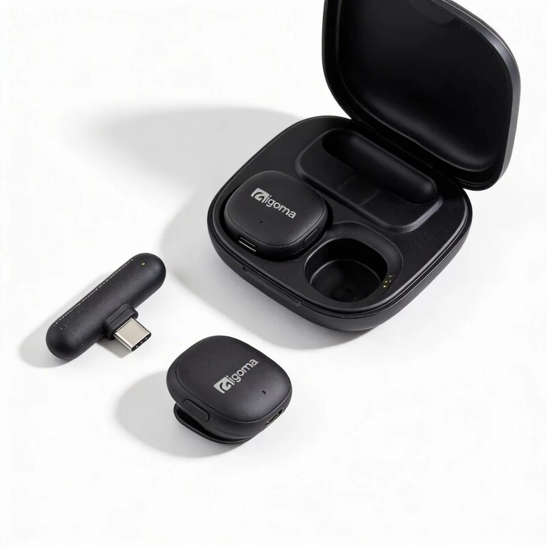 IG-CDC-MIC-K12-NEG.1-1 Microfono Inalambrico Professional con Estuche Recargable Negro - Image 1