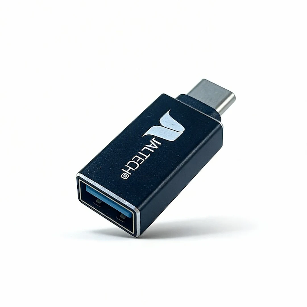 JT-CAB-CON-10832-CYA-NEG.4 Cable Jaltech Convertidor USBA Hembra - TIpo C Macho Negro - Image 1