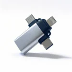 Cable Jaltech Convertidor 3 en 1 OTG Lightning, C, Micro Plateado - Image 2